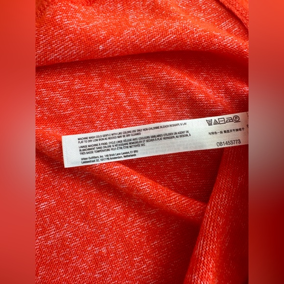 Anthropologie Daily Practice Red-Orange sweater dress petite Large - Picture 8 of 11